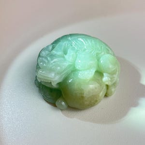 Protection Amulet Green Jade Necklace, Feng Shui Gift for Men Women, Natural Type A Burmese Jadeite Pixiu Pendant, Good Luck Charm Jewelry