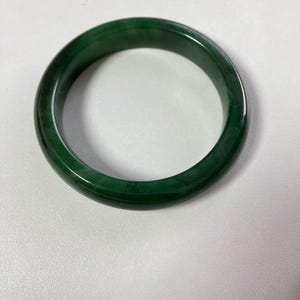 Bangle -60mm Natural Green Nephrite Jade Bangle