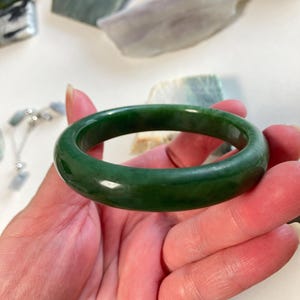 Bangle -55mm Green Nephrite Jade Bangle