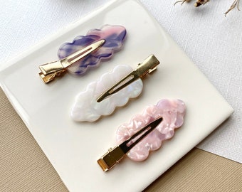 Cloud Creaseless Clips | Marble hair clips, make up clips, no crease