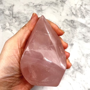 Rose Quartz Flame, Rose Quartz Crystal, Love Natural Crystal, Heart Chakra