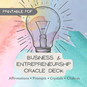Geschäft Erfolg Orakel Deck | Mindset and Abundance Cards für Unternehmer | Berufliche Klarheit und Motivation | Digitaldruck