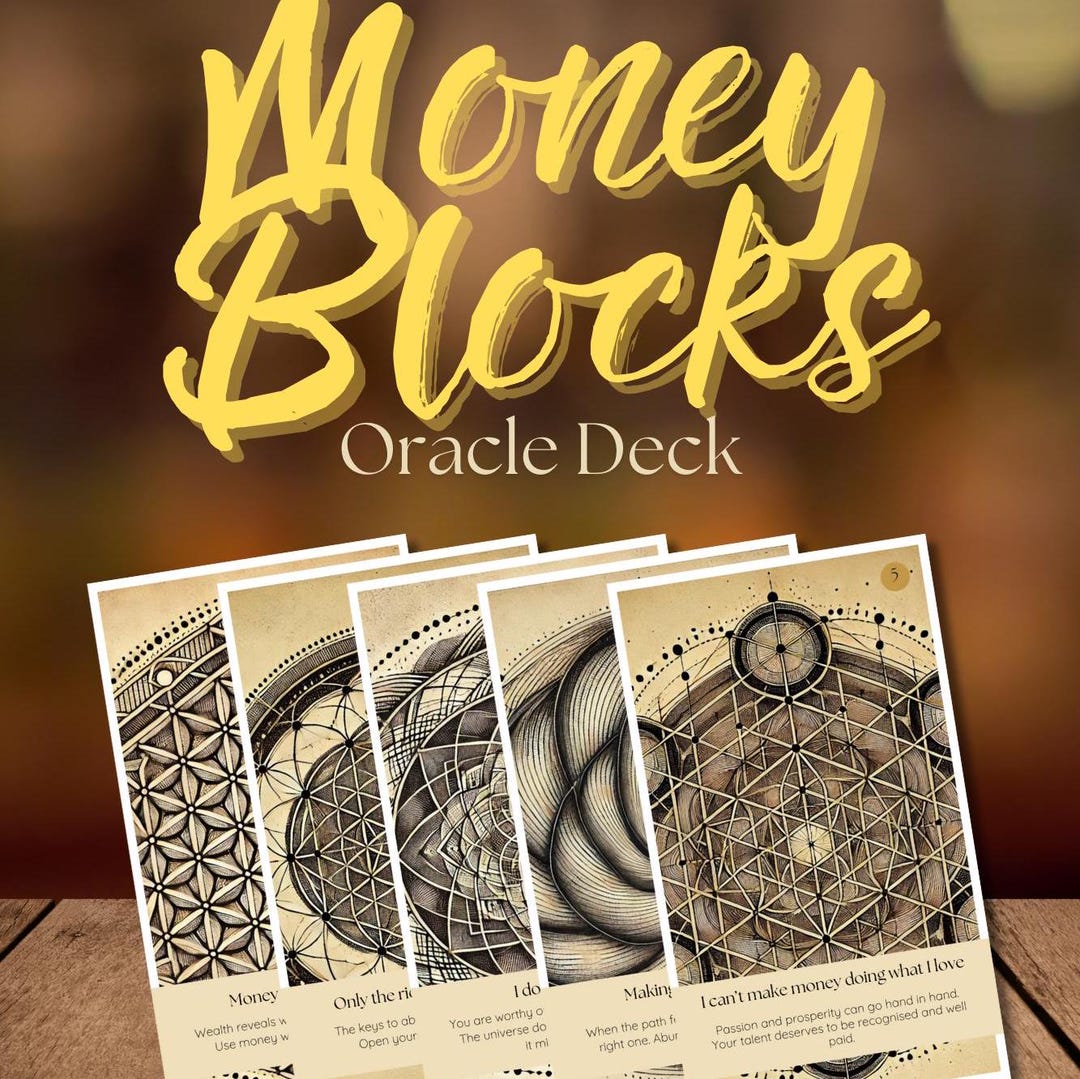 Keith Block Oracle Money Blocks Oracle Deck – 44 Printable Affirmation Cards + Guide PDF ...