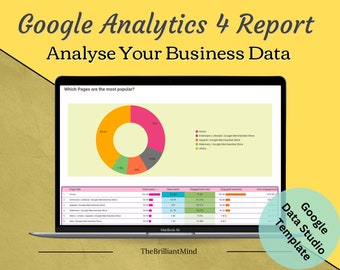 Google Analytics 4 Data Studio Reports, GA4 Reports, Best Template, Small Business Google Data Analytics Reports