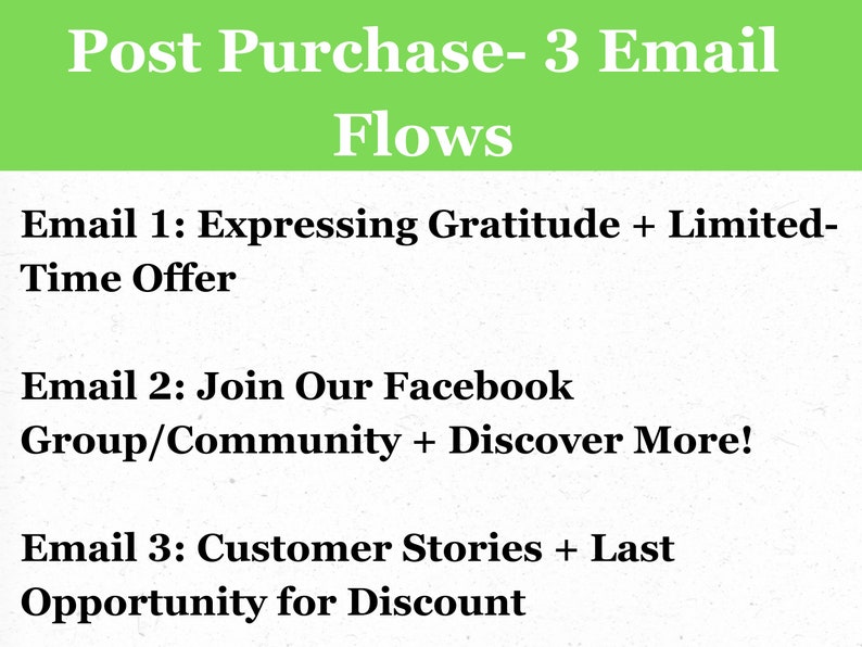 Email Marketing - Post Purchase
