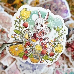 30pcs Cute Girl Sticker Bag Anime Character Stickers Kawaii Stickers Sticker Set Waterproof Vinyl Stickers Laptop Bottle DIY Journal
