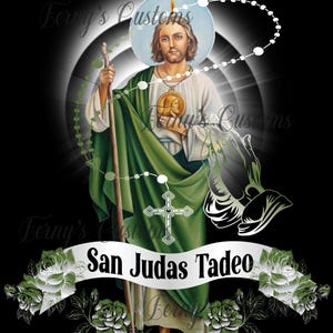 San Judas Tadeo, Saint Jude Thaddaeus, San Judas Tadeo PNG File, El Santo Patron PNG Instant Download, T-Shirt Design.