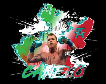 Canelo Alvarez, Jalisco Map Canelo Alvarez Mexicano, PNG Instant Download, T-Shirt Design.