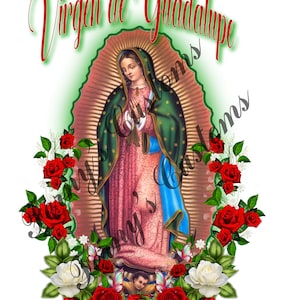 Virgen de Guadalupe, Lady of Guadalupe, Virgencita, Vierge Marie PNG Téléchargement instantané, Conception de t-shirt.