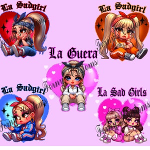 5 La Sad Girl, La Guera Chola Png, Spanish Valentine Png, Valentine Cholita Cartoon, Old School Cholo PNG File