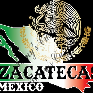 Zacatecas Mexico State Map Tricolor PNG, Mexico State PNG, PNG File Download, Mexico State Digital File, T-shirt Design.