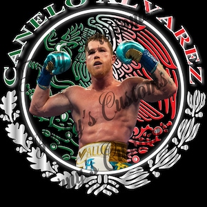Canelo Alvarez, Canelo Escudo Nacional Canelo Alvarez Mexicano, PNG Instant Download, T-Shirt Design.