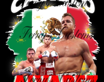 Canelo Alvarez, Mexican Flag Canelo Alvarez Mexicano, PNG Instant Download, T-Shirt Design.