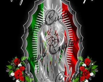 Virgen de Guadalupe, Lady of Guadalupe, PNG Instant Download, T-Shirt Design.