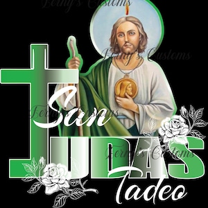 San Judas Tadeo, Saint Jude Thaddaeus, San Judas Tadeo PNG File, El Santo Patron PNG Instant Download, T-Shirt Design.