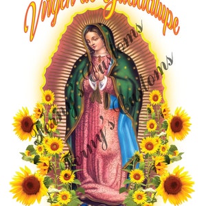 Virgen de Guadalupe, Lady of Guadalupe, Virgencita, Virgin Mary PNG Instant Download, T-Shirt Design.