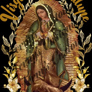 Virgen de Guadalupe, Señora de Guadalupe, PNG Descarga Instantánea, Diseño de Camiseta.