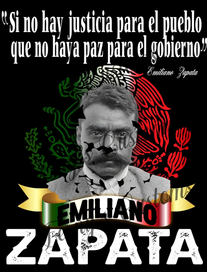 Emiliano Zapata PNG, Emiliano Zapata Design, Tri-color Zapata Design ...
