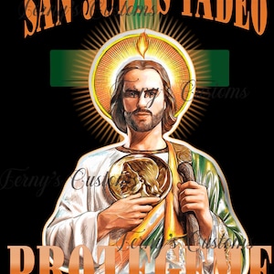 San Judas Tadeo, Saint Jude Thaddaeus, San Judas Tadeo PNG File, El Santo Patron PNG Instant Download, T-Shirt Design.