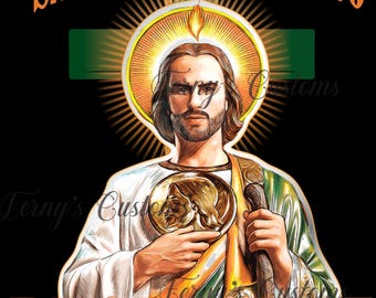 San Judas Tadeo, Saint Jude Thaddaeus, San Judas Tadeo PNG File, El Santo Patron PNG Instant Download, T-Shirt Design.
