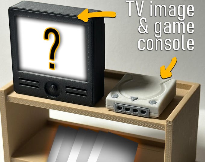 Mini TV, Bookshelf, & Video Game Console