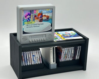Fais semblant, pipi ! Mini collection - Comprend une console, des jeux, une télévision, une étagère et des magazines !