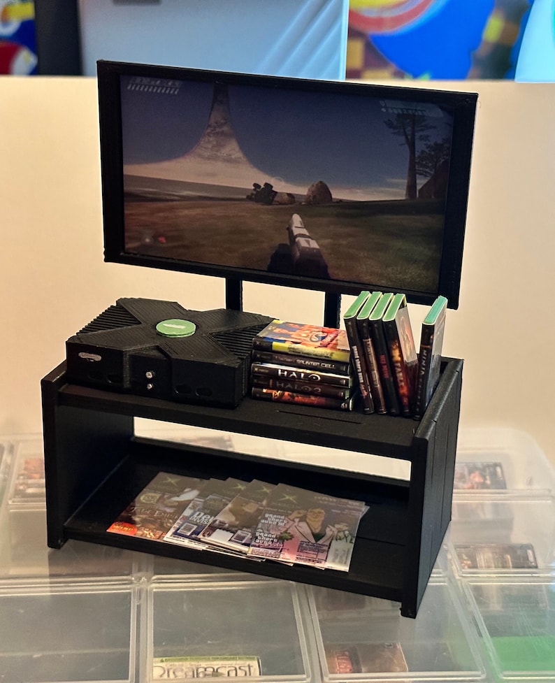 Xbase OG Mini Collection Includes Console, TV, Bookshelf, Magazines, and Games your choice of 10, 20, or none image 6