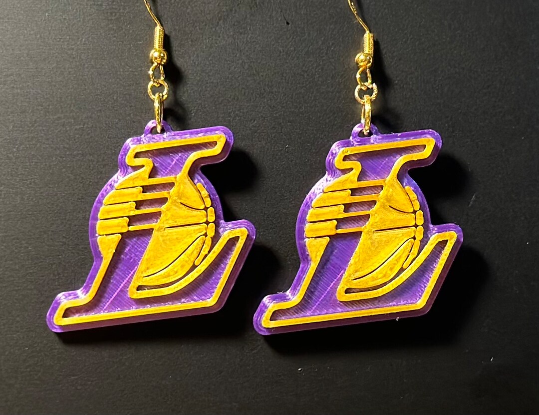 L Basketball Earrings Etsy