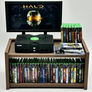 Xbase OG Mini Collection Includes Console, TV, Bookshelf, Magazines, and Games your choice of 10, 20, or none image 1