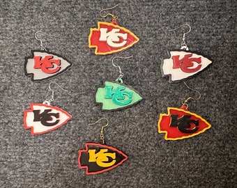 Kansas City Arrowhead Earrings (3 Colors)