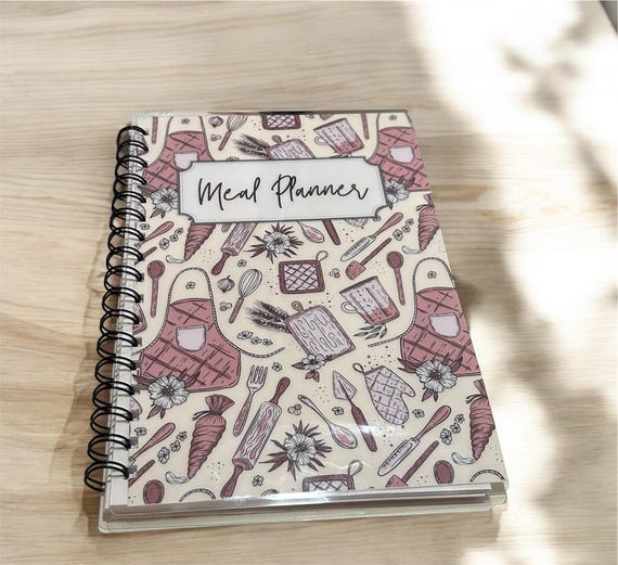 A5 Weekly Meal Planner Journal | Handmade Meal Prep & Grocery Organizer | Kitchen Planning Notebook
