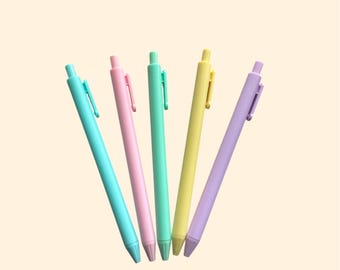 Macaron Gel Pens – Pastel, 5-Pack Black Ink