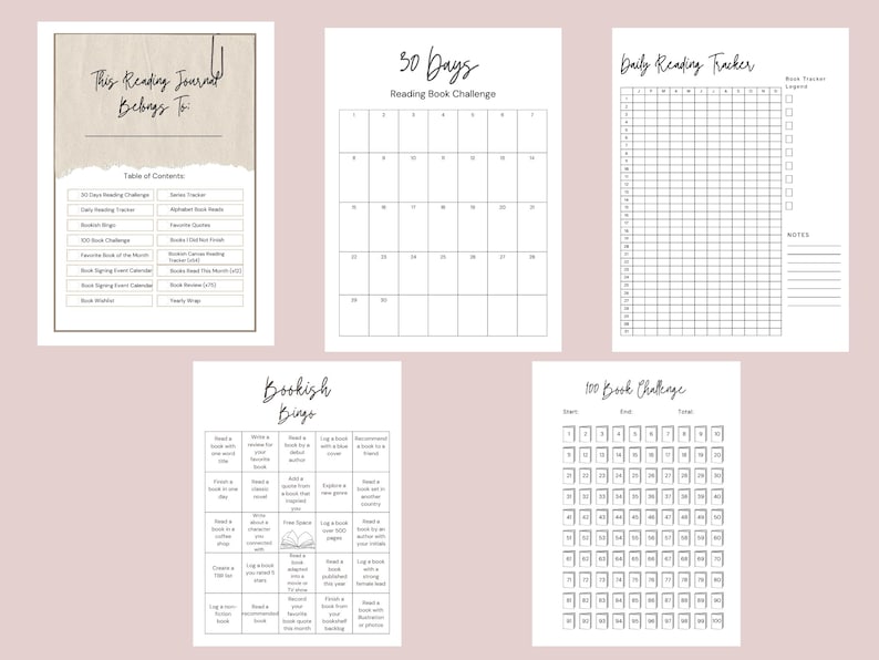 Reading Journal 8×10 Personalized – Book Tracker, Reading Goals & Reviews | BookTok imagem 5
