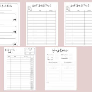 Reading Journal 8×10 Personalized – Book Tracker, Reading Goals & Reviews | BookTok imagem 7