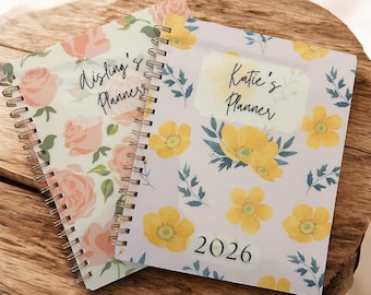 12 Month Dated Planner | Weekly & Monthly Organizer | Choose Start Date | Personalized Cover