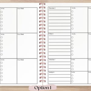 Digital image of a vertically laid-out planner page. The design features a lined section for structured notes or scheduling, a dedicated 'To-Do' section for task management, and an open 'Free Thought' space for brainstorming, doodles, or extra notes. Clean and minimal layout for easy organization.