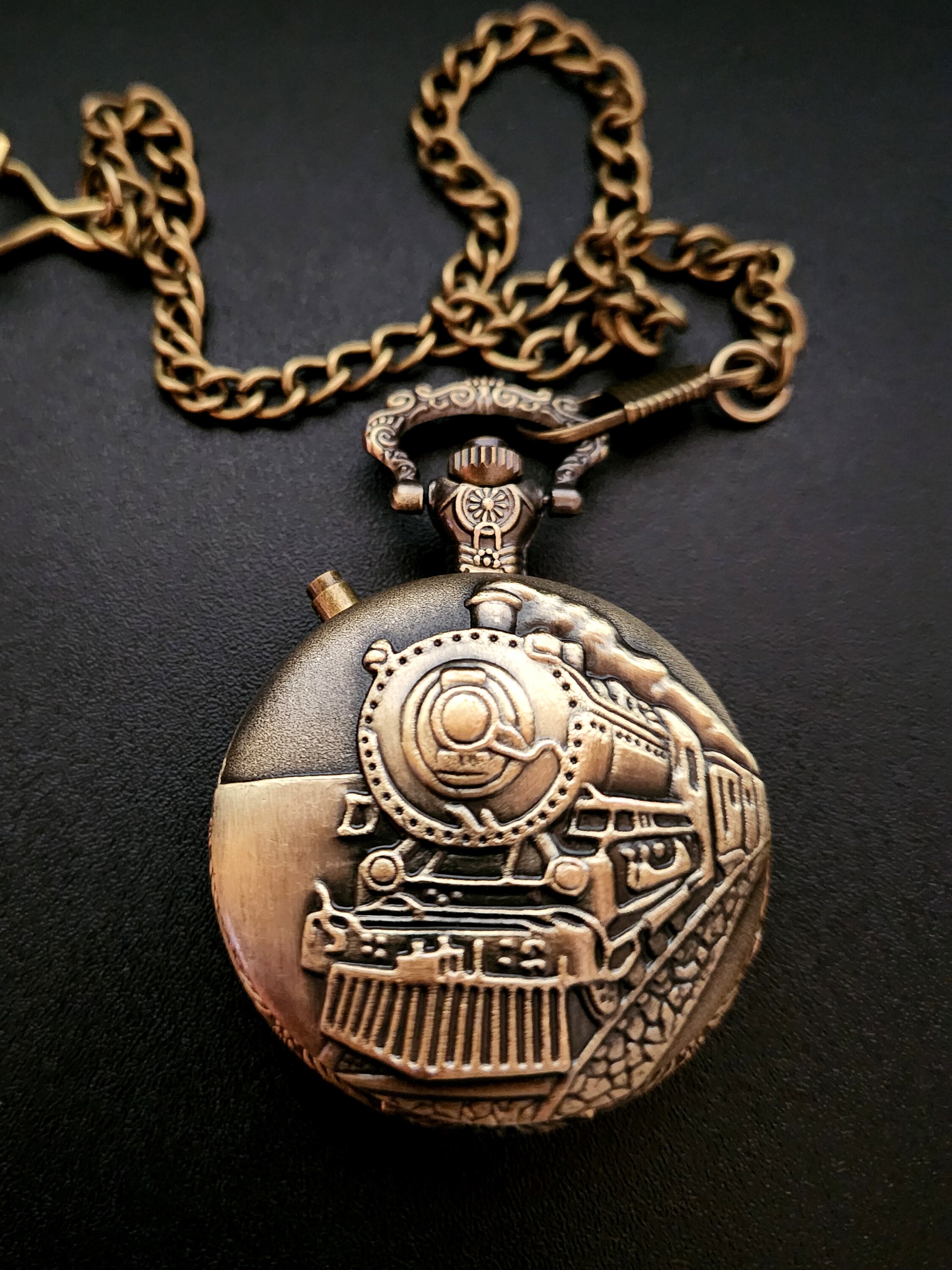 Leather Case Included High Quality Vintage Quartz Pocket Watches Necklace Steampunk With Chain