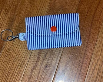 Llavero con forma de billetera para tarjetas de crédito, hecho a mano, estuche para tarjetas de presentación