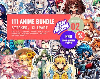 ANIME Sticker, Anime PNG, Sticker Pack, Anime Bundle, Goodnotes Stickers, Manga Stickers, Anime Cu file