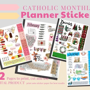 Sticker Sheets  Catholic Stickers Pack – Wanderer Catholic