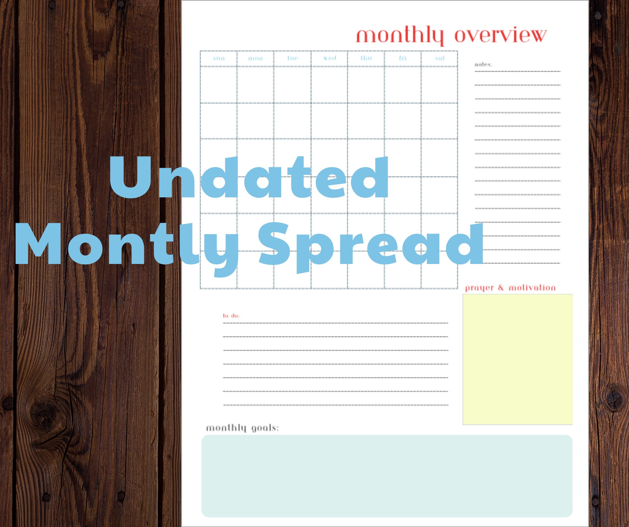Printable Planner Pages Monthly Daily Weekly - Etsy