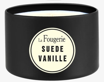Suede Vanille - Leather and Vanilla Scented Candle | Gift | Handpoured & Handmade | Natural Soy Wax and Essential Oils | 7 OZ