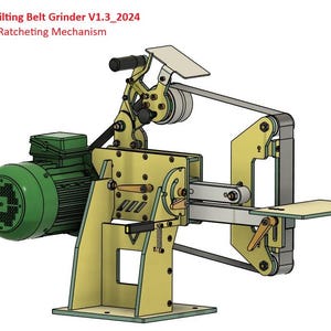 2x72 Tilting Belt Grinder Plans (Metric) with Ratcheting Mechanism
