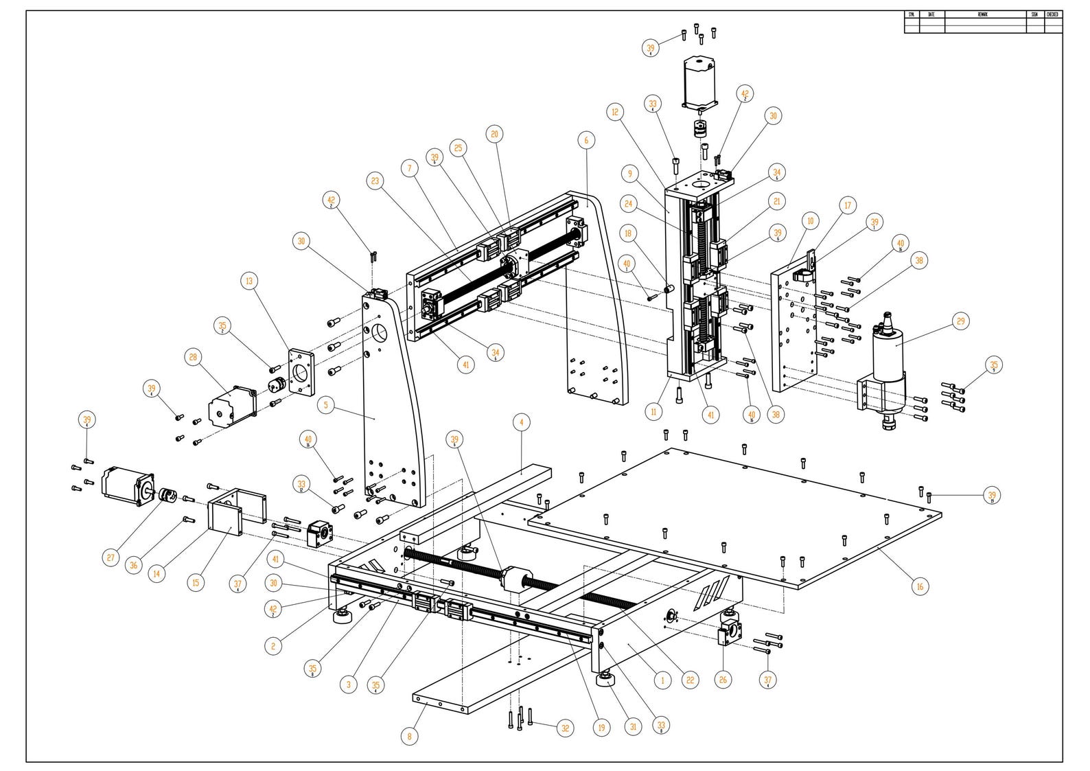 CNC Router Plans | Detailed Full 3D CAD & PDF Drawings | 4 Axis | Easy ...