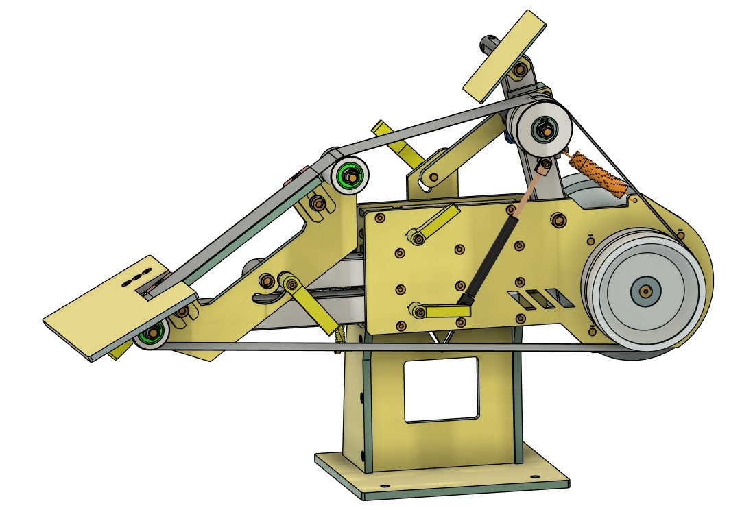 No-weld 2x72 Tilting Belt Grinder Plans (metric) – for Vertical