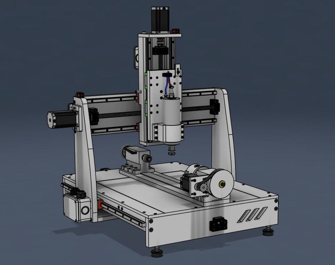 CNC Router Plans | Detailed Full 3D CAD & PDF Drawings | 4 Axis | Easy ...