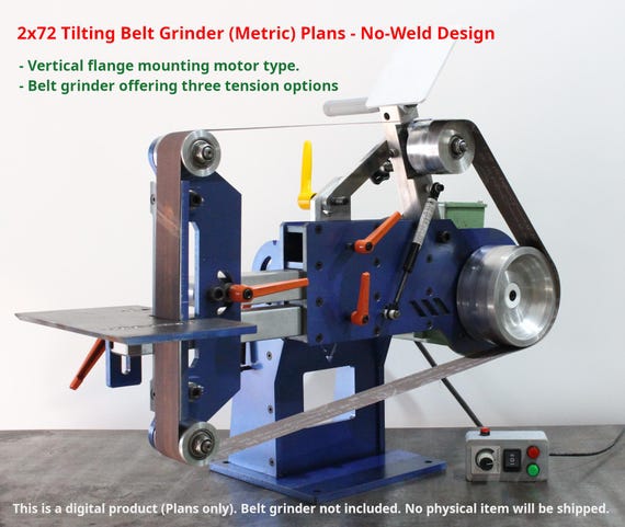 ハンドメイド☆オーダーページ【202】 No-weld 2x72 Tilting Belt Grinder Plans (metric) – for Vertical