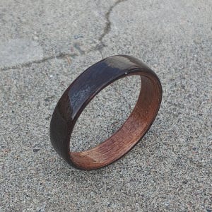 Handmade sepele bentwood ring, ebony wood ring, wooden wedding ring, wooden rings for men, wooden men ring wood, bentwood ring for men