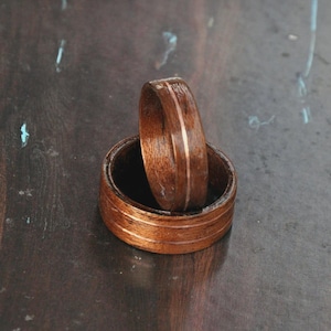 Unique bentwood ring - Walnut wood ring - wooden wedding ring -wooden rings for men - wooden ring - men ring wood - bentwood ring for men