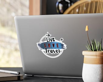 Live Love Travel Vinyl Sticker | Wanderlust Decal